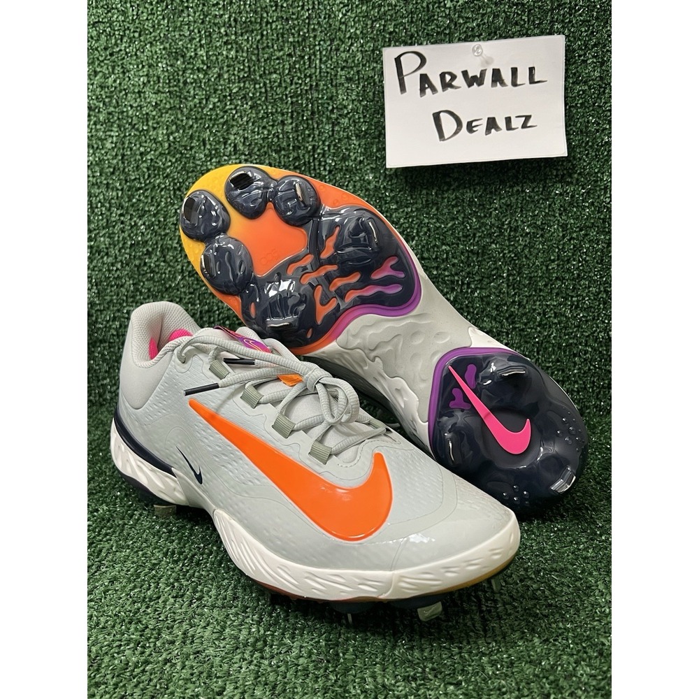 Nike Alpha Huarache Elite 4 Low Grey Baseball Cleat Men's 14 HV6868-001 Rare